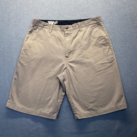 Volcom Shorts Mens Size 36 Chino Cotton Blend,Pockets,Zip,Beige - Picture 13 of 13